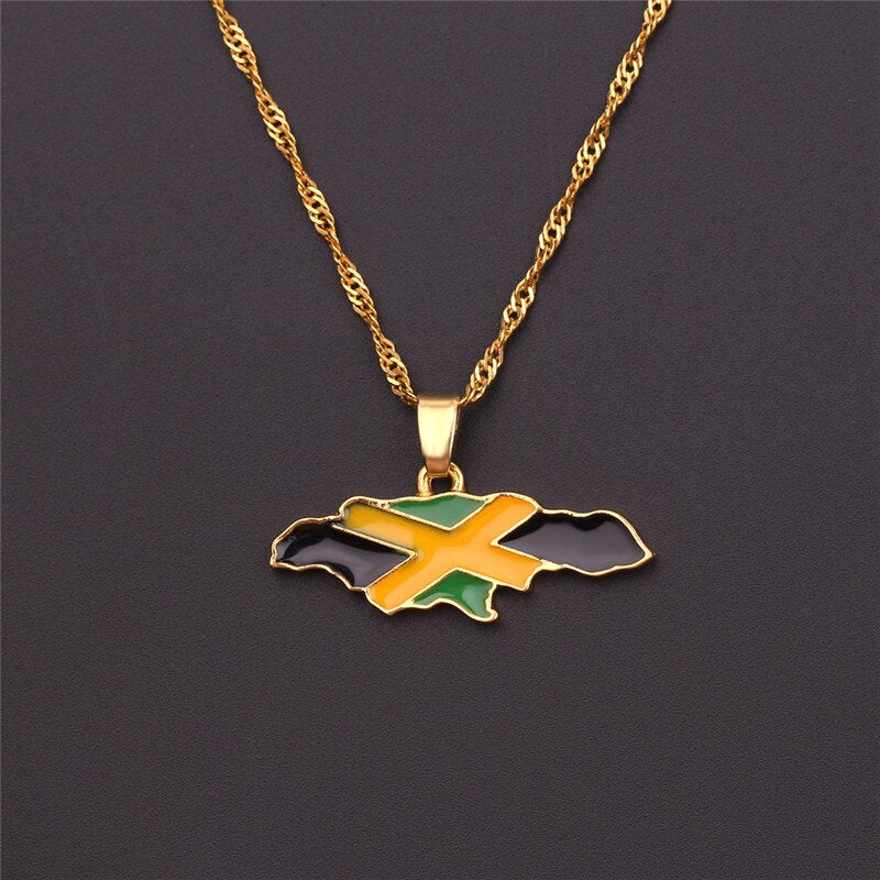 Jamaica stainless steel pendant necklace