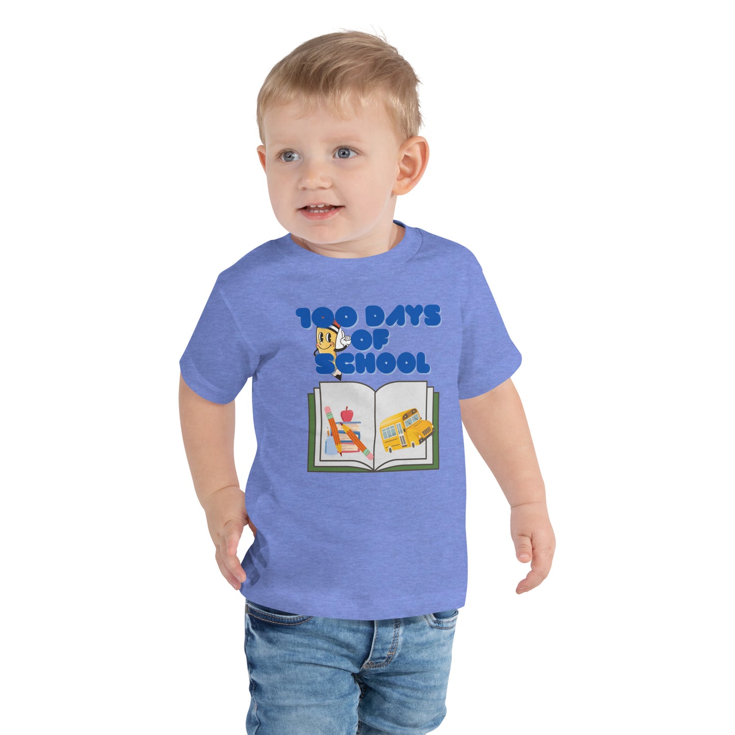 Toddler-staple-tee-Heather Columbia blue