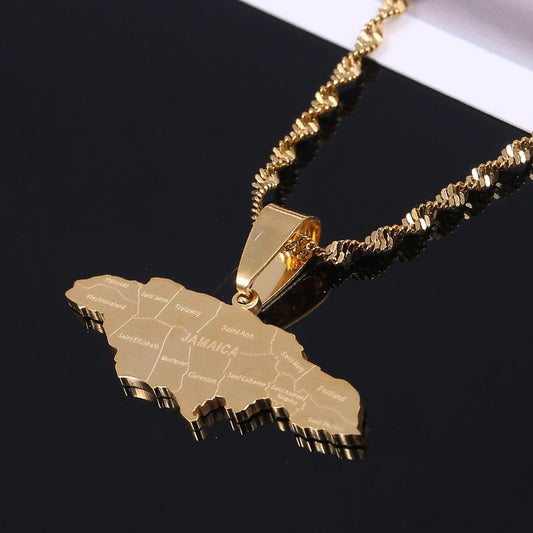 Jamaica stainless steel pendant necklace
