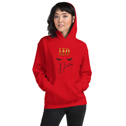 Leo Diva Unisex pull over Hoodie