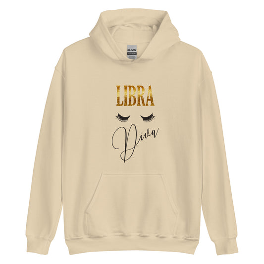 Libra Diva Unisex pull over Hoodie